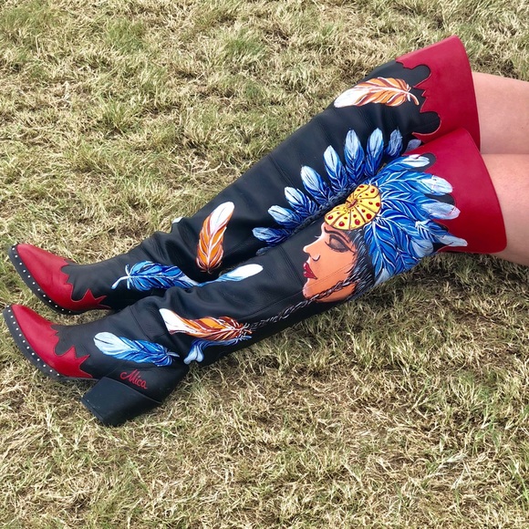 Mineli Boutique Hand Painted Boots - Picture 5 of 6